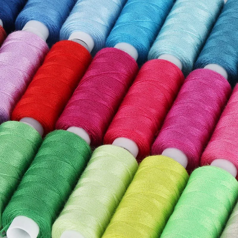 Šijacia Niť Nastaviť 100 Farba 250Yd Každá Cievka Polyesterové Vlákno Držiak pre Ručné alebo strojové Šitie 4